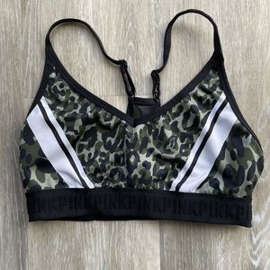 Victoria’s Secret PINK Camo & Stripe Sports Bra size Small